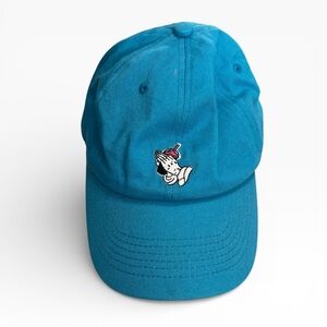 Blue Baseball Cap with Cartoon  Boba Praying Hand Embroidery